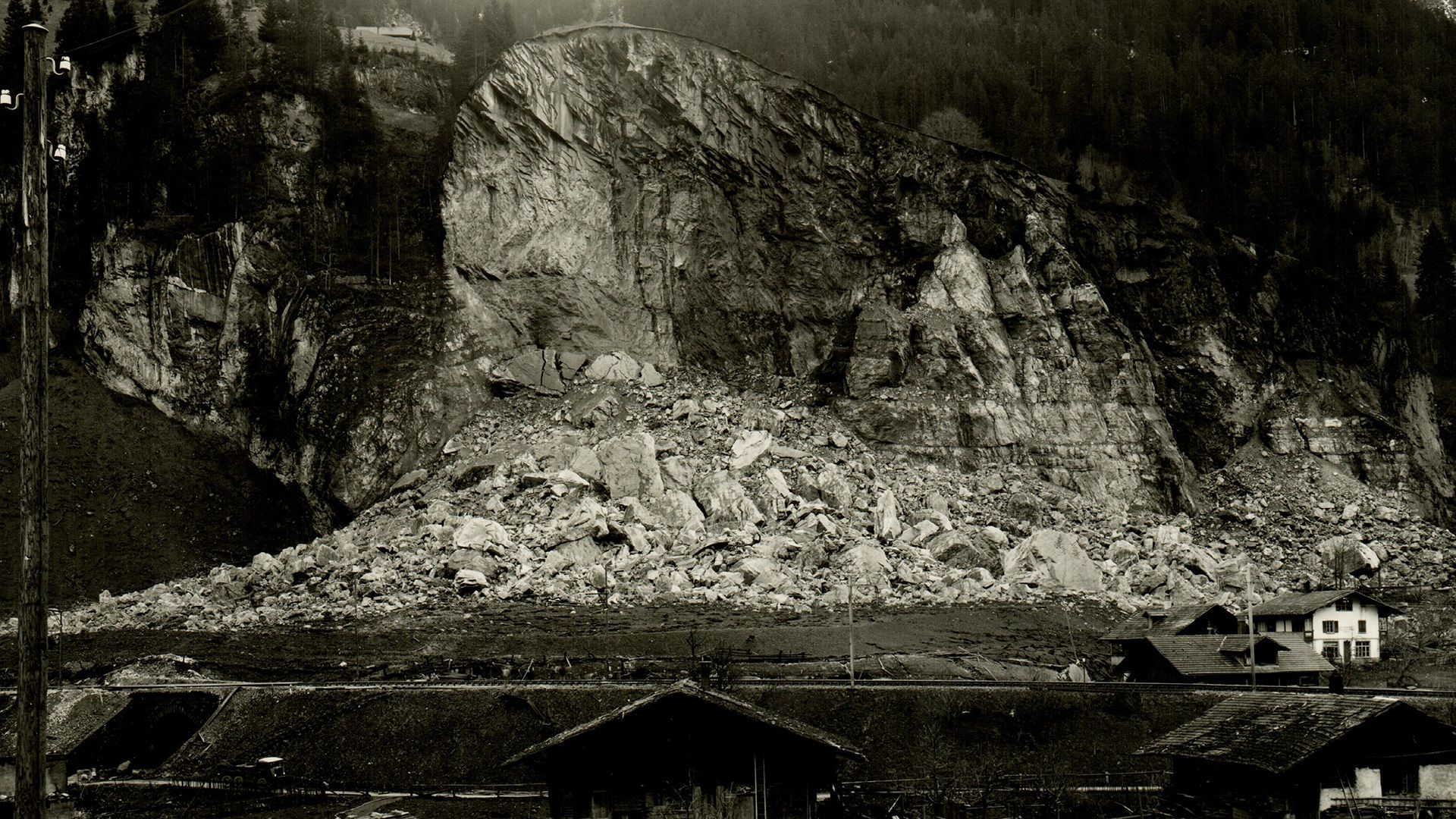 «In der Fluh» nach der Explosion 1947