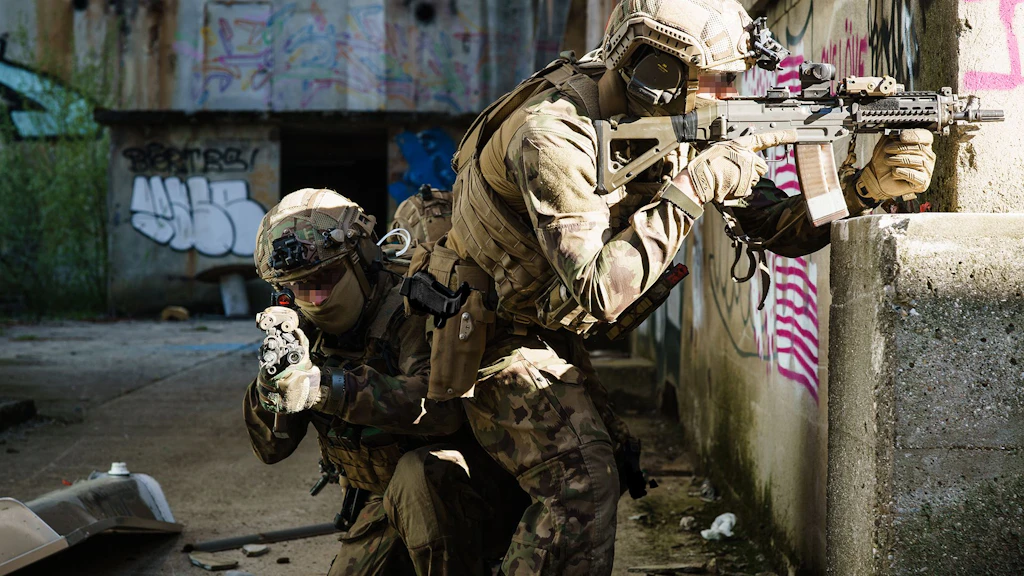 Operatoren des Armee-Aufklärungsdetachements 10 bei Aktionen im urbanen Gelände