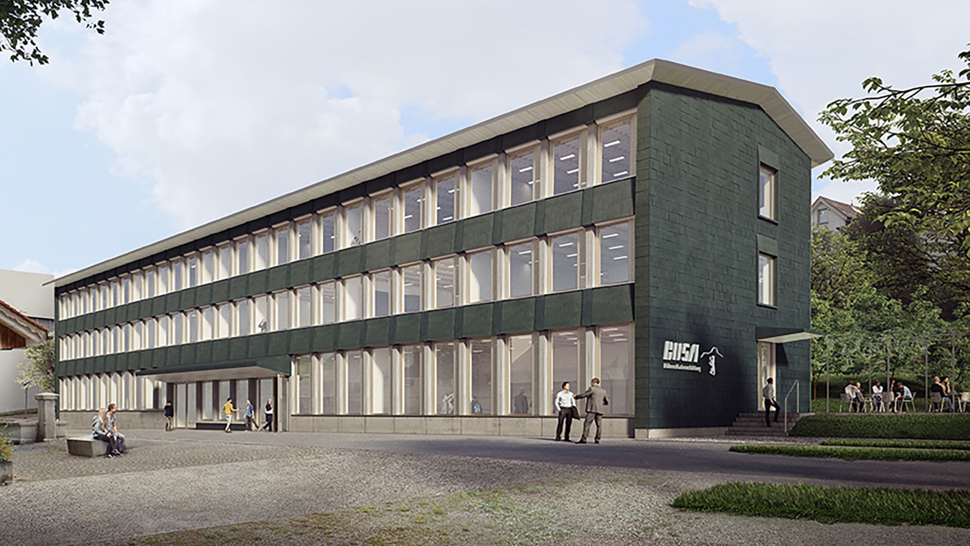 Der Neubau für die Berufsunteroffiziersschule in Herisau (Visualisierung)