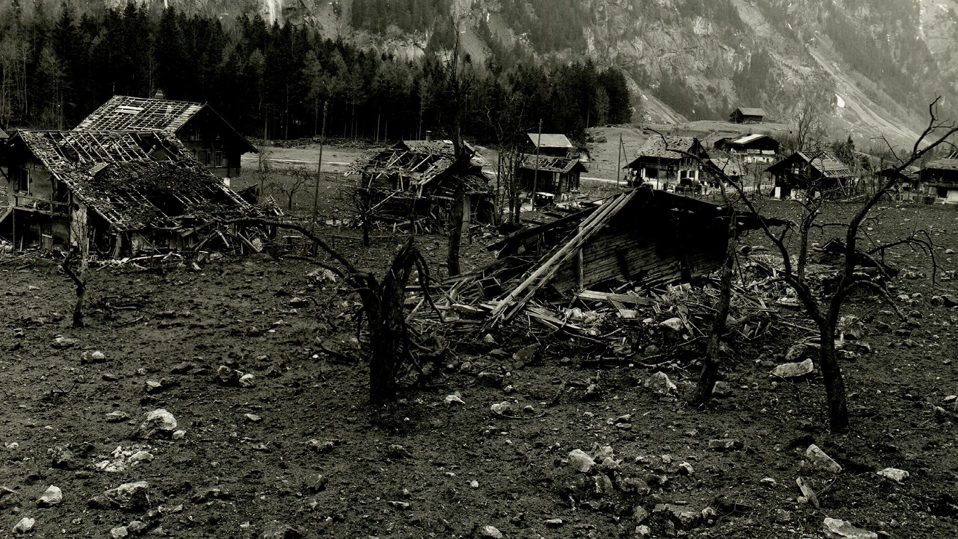 Mitholz nach der Explosion 1947