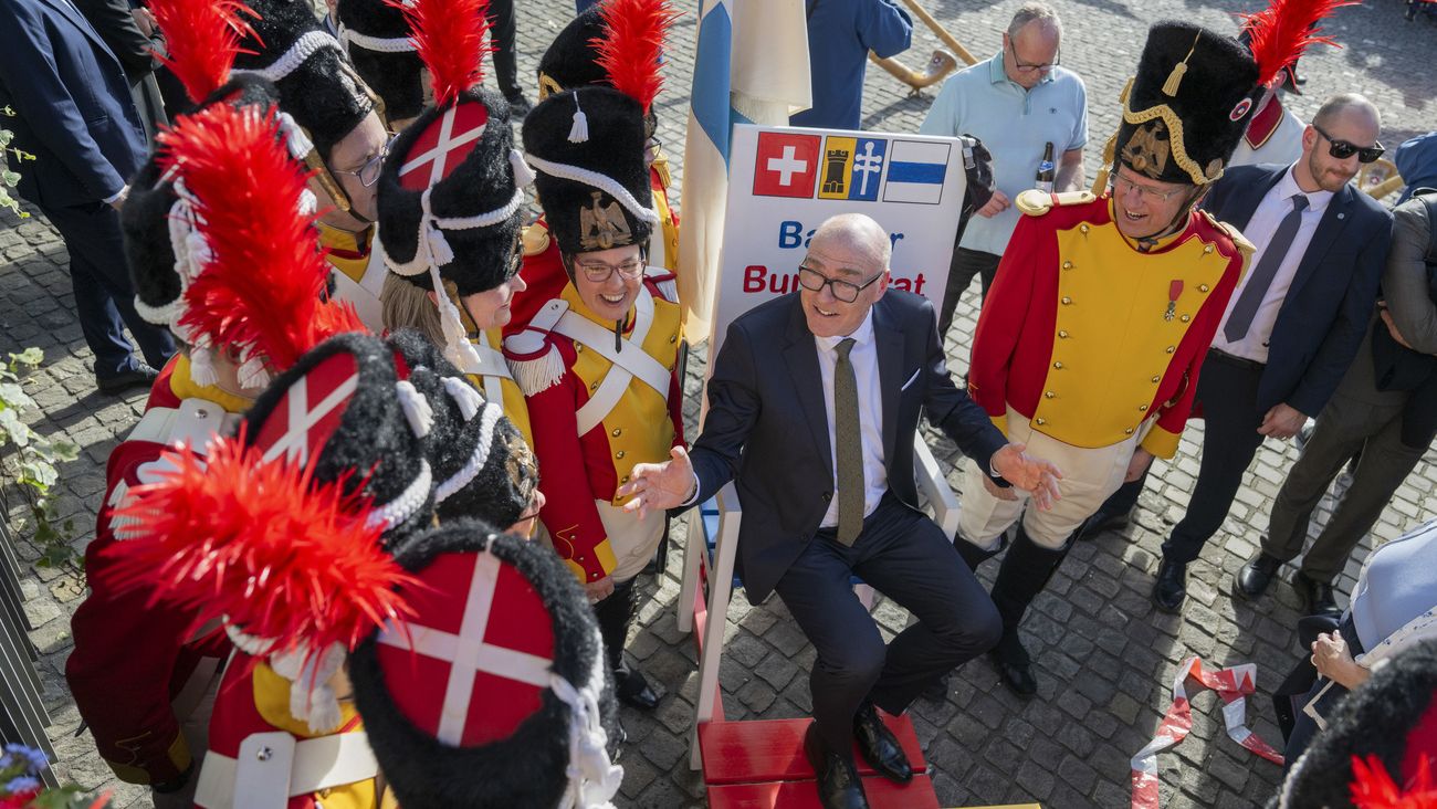 Martin Pfister mit den Beresina Grenadieren.