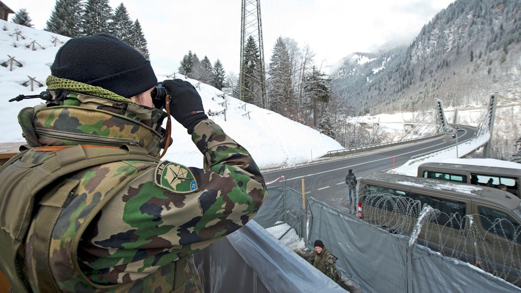 Poste de garde au WEF